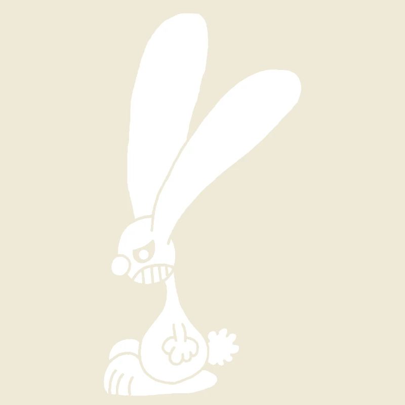 Grumpy White Rabbit