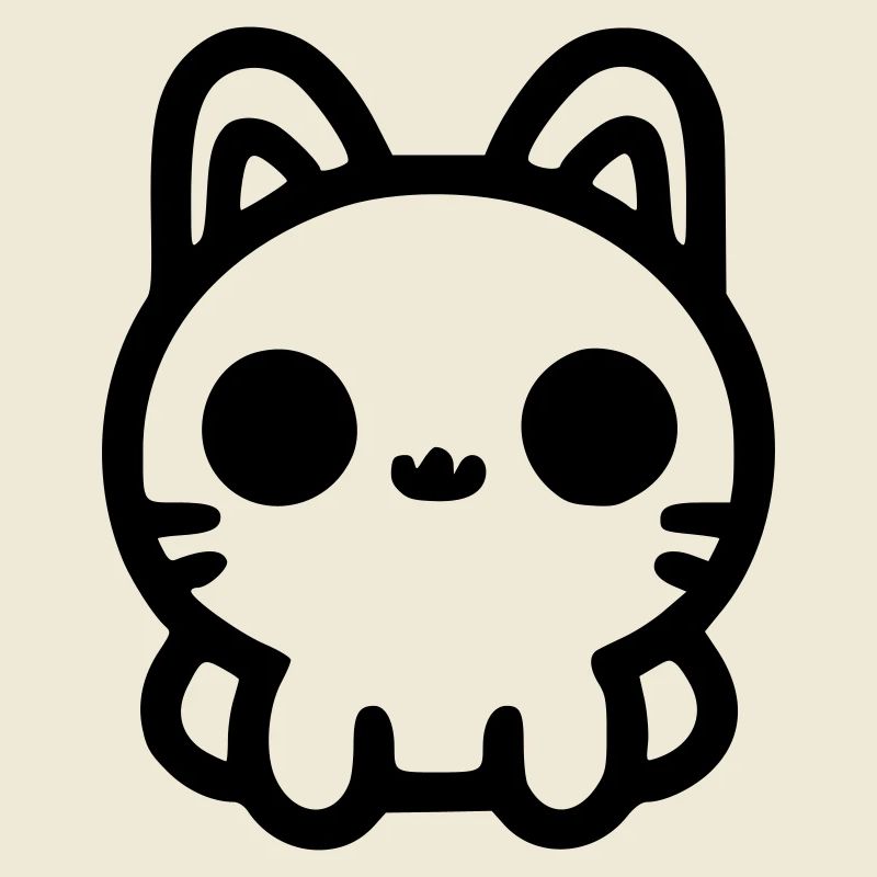 Chat mignon assis