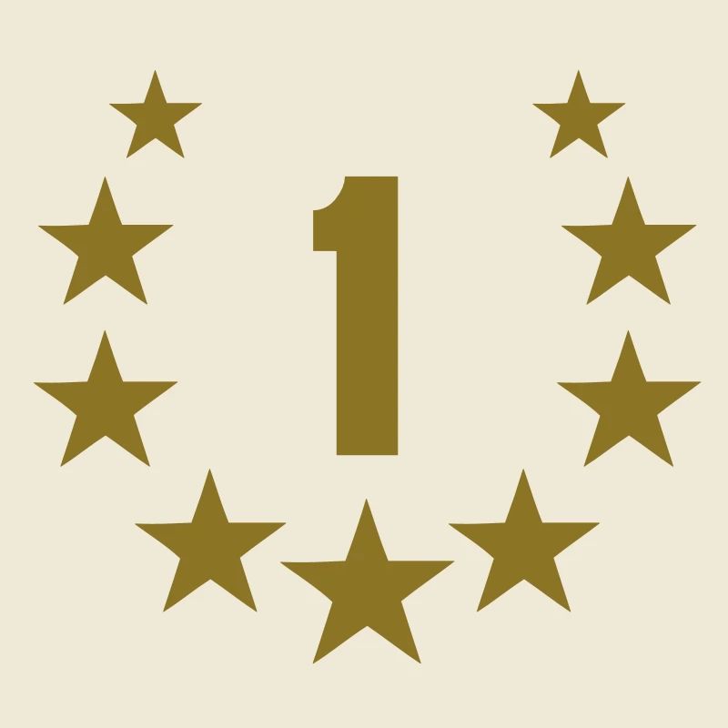 Die Nummer eins 1 Der Gewinner mit Sterne