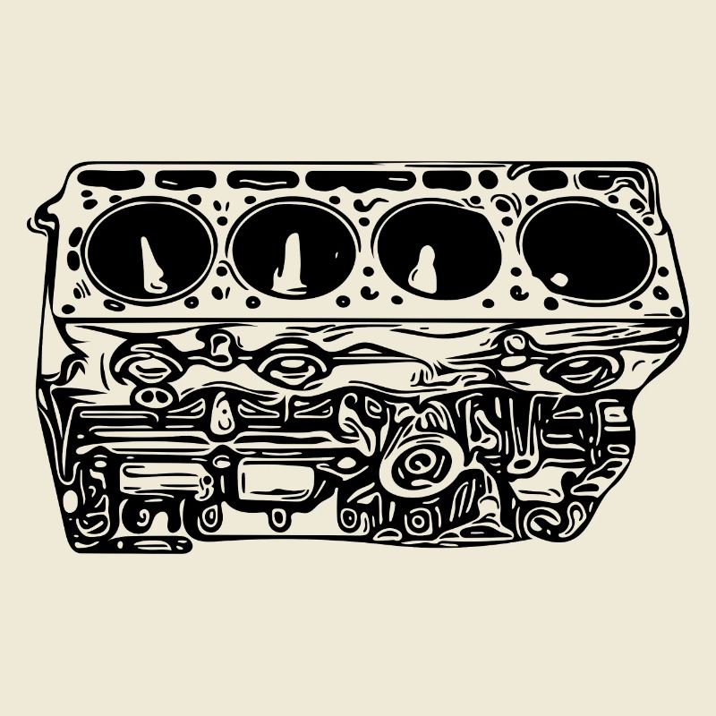 Engine block cylinder displacement fan