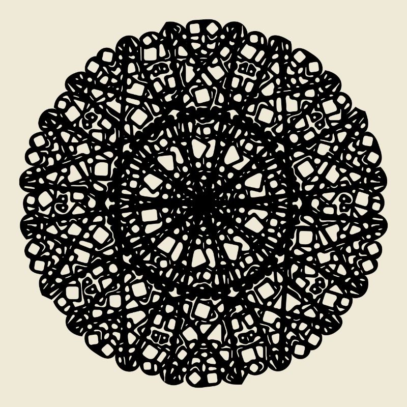 Geometric Flowers Mandala Round Pattern Shape