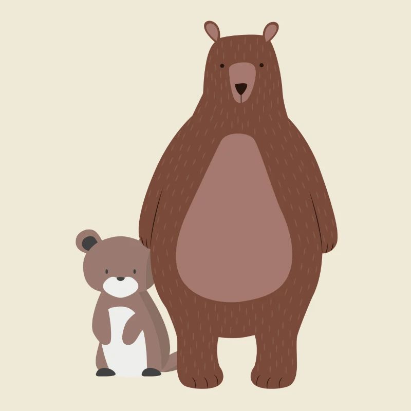 Mama Bär oder Papa Bär mit Babybär Bärchen