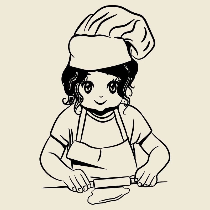 kochen mädchen backen