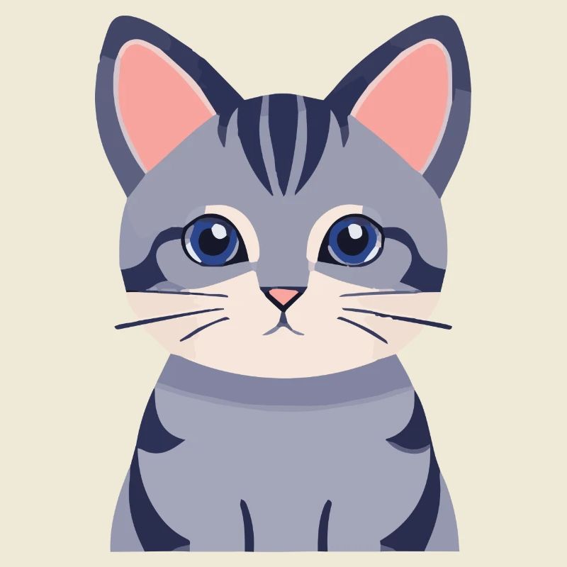 chat gris mignon