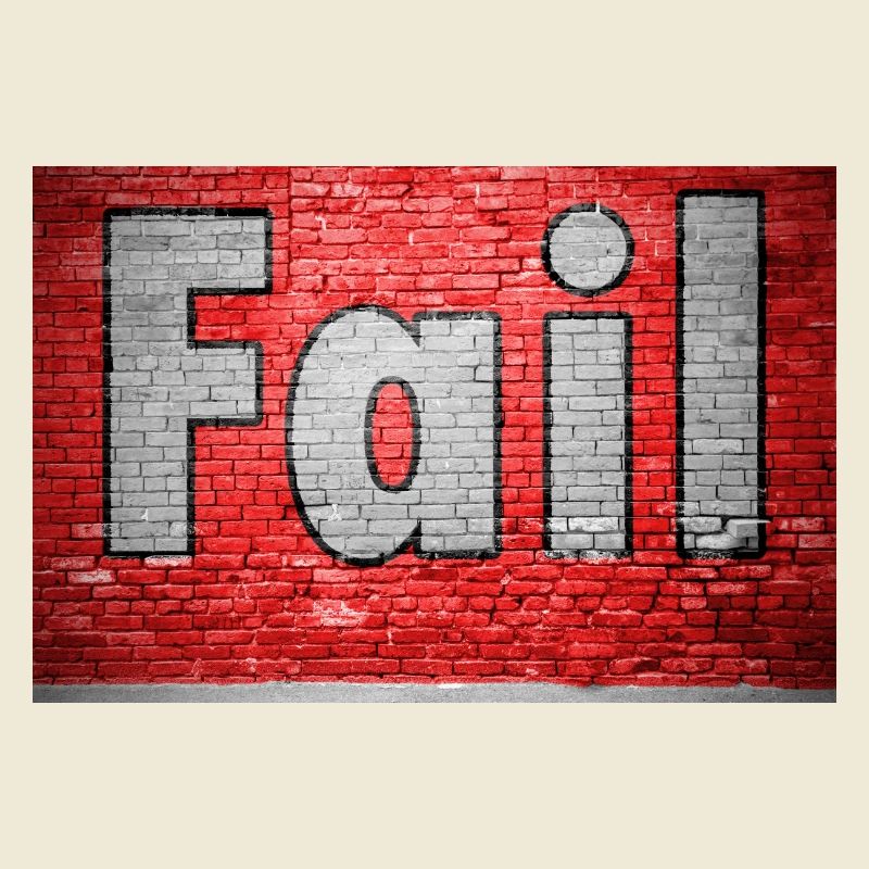 Graffiti de mur de briques Fail