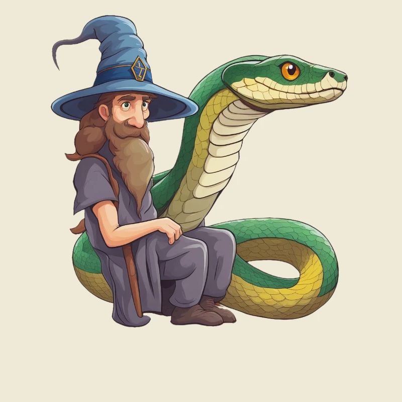 Zauberer Schlange Anakonda snake Natter Boa Python