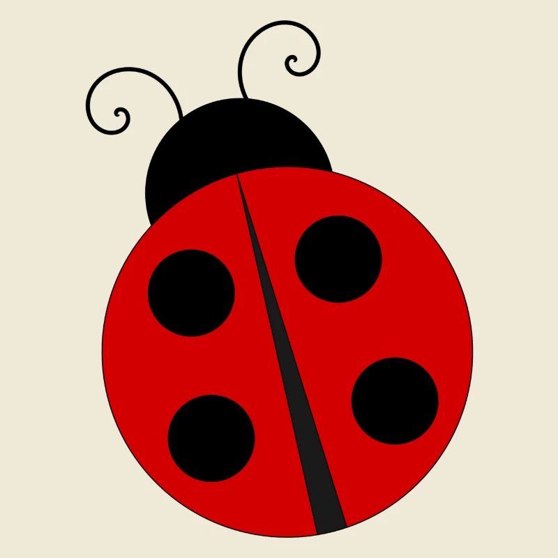 Ladybug with four black dots