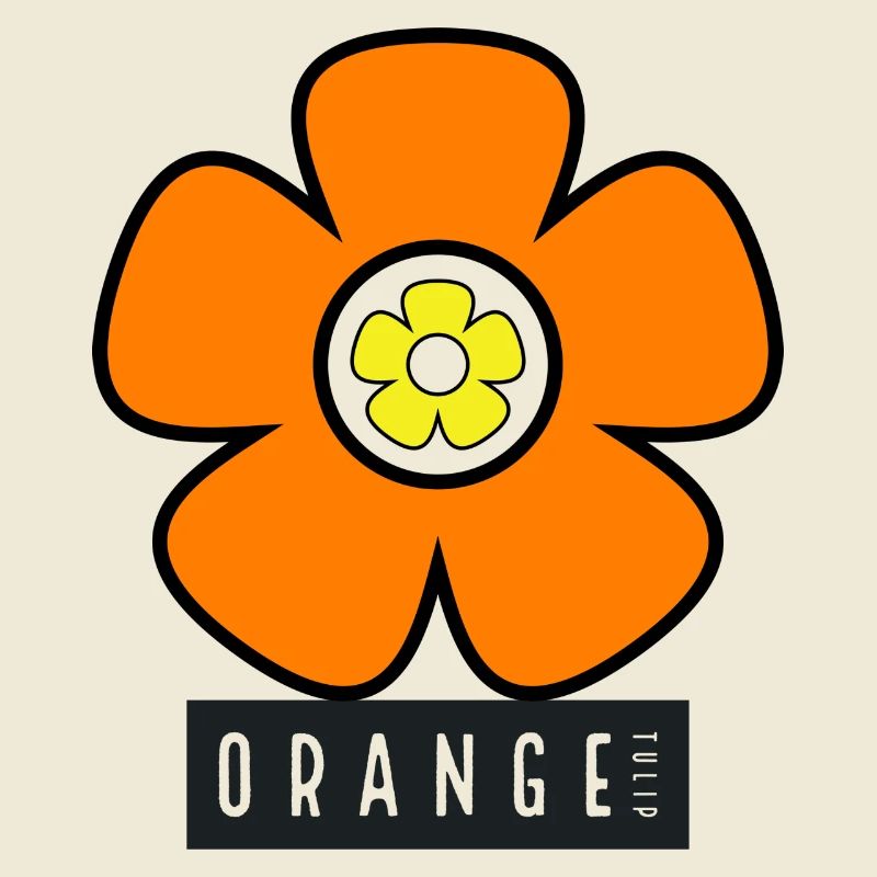 Tulipe orange à double fleur