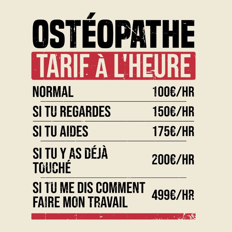 Osteopath hourly rate gift idea humor