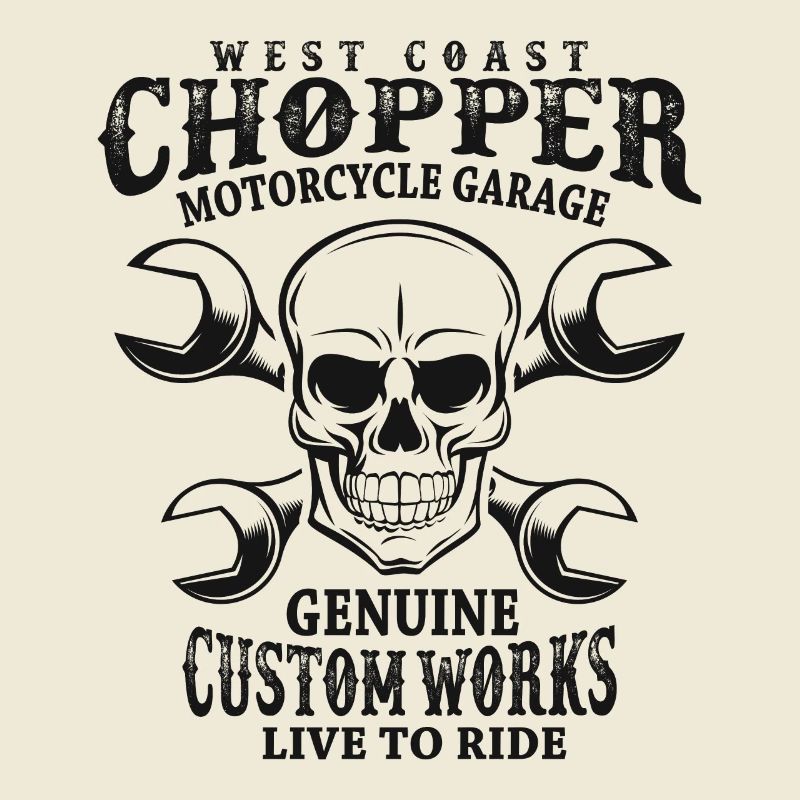 Crâne Biker Dire West Coast Chopper