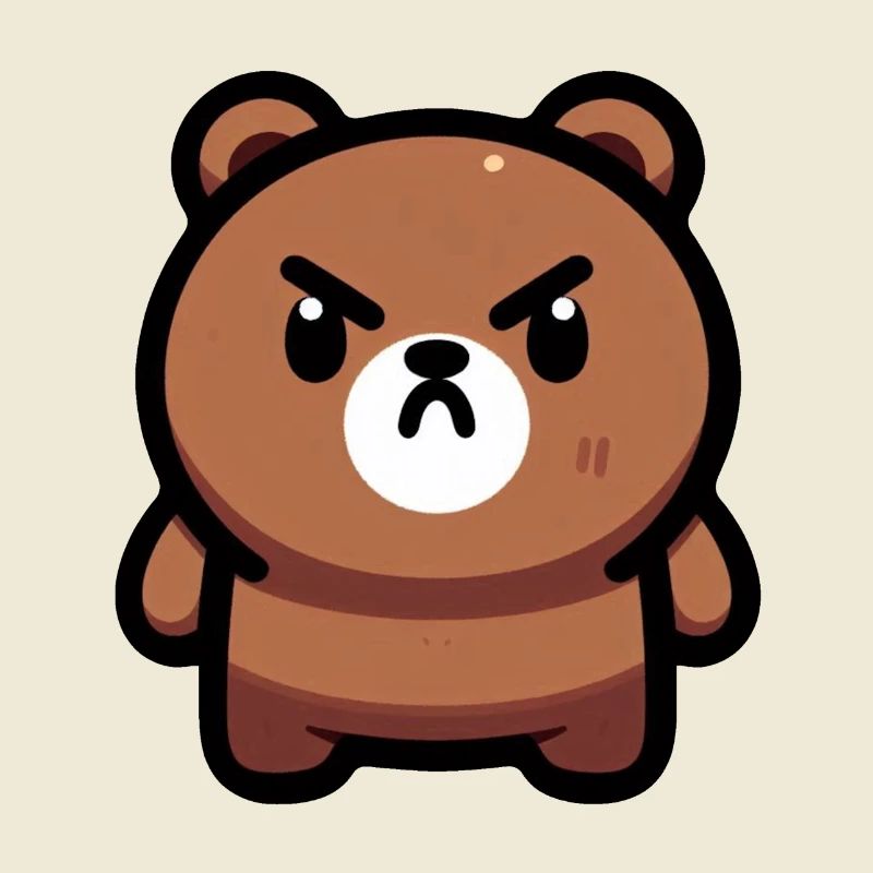 Fierce Brown Bear Art