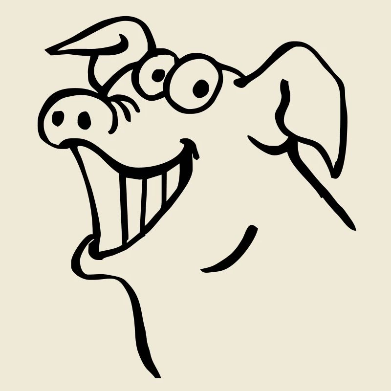 Pig laughs