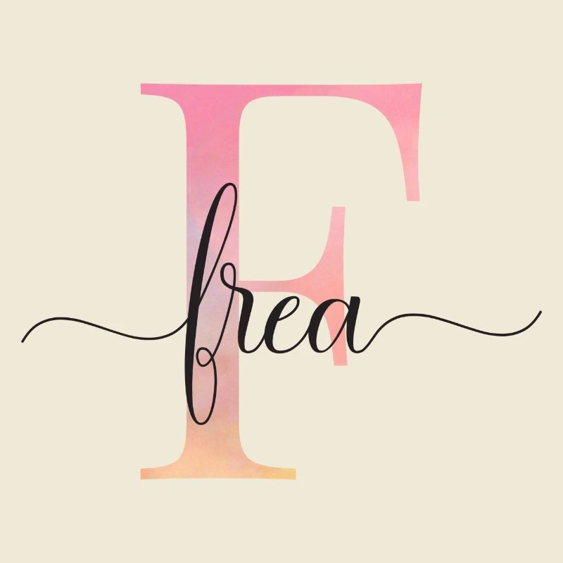 F| Monogramme | Nom | FreaAquarelle