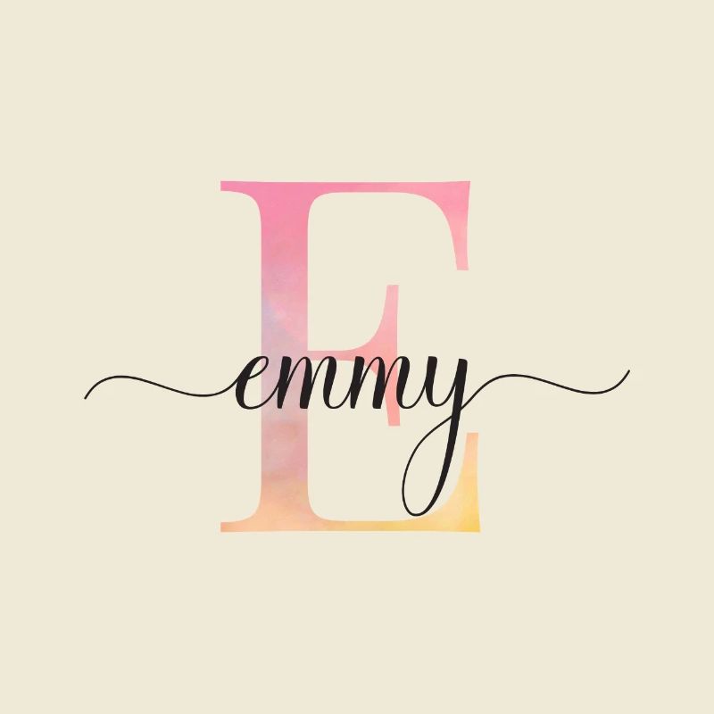 E| Monogramme | Nom | Emmy |Aquarelle