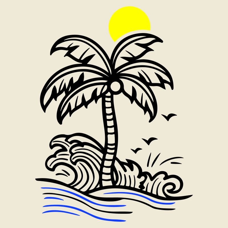 Palm Tree Holidays Beach Summer