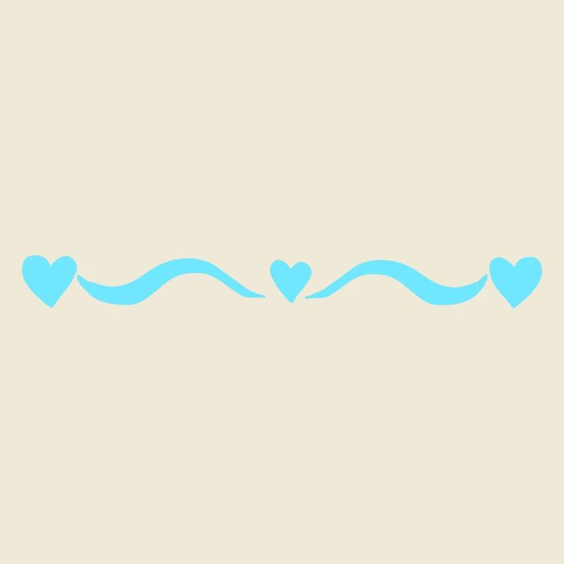Blue Line Hearts Wave