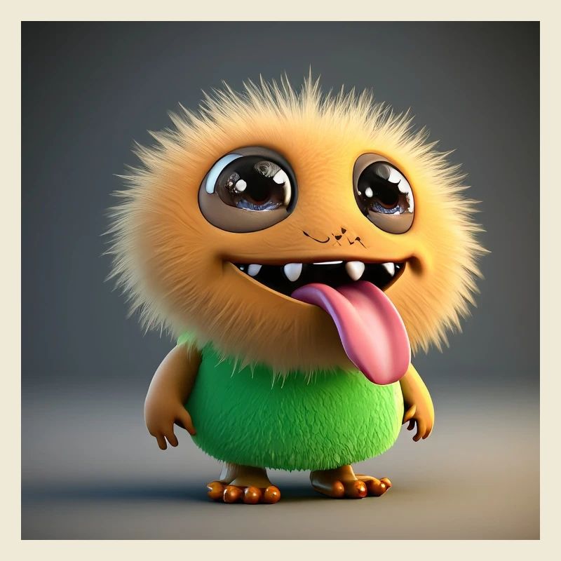 Joyeux Halloween mignon monstre langue de plaisir effrayant