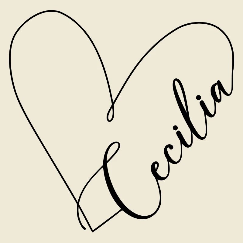 Cecilia Name Heart Line