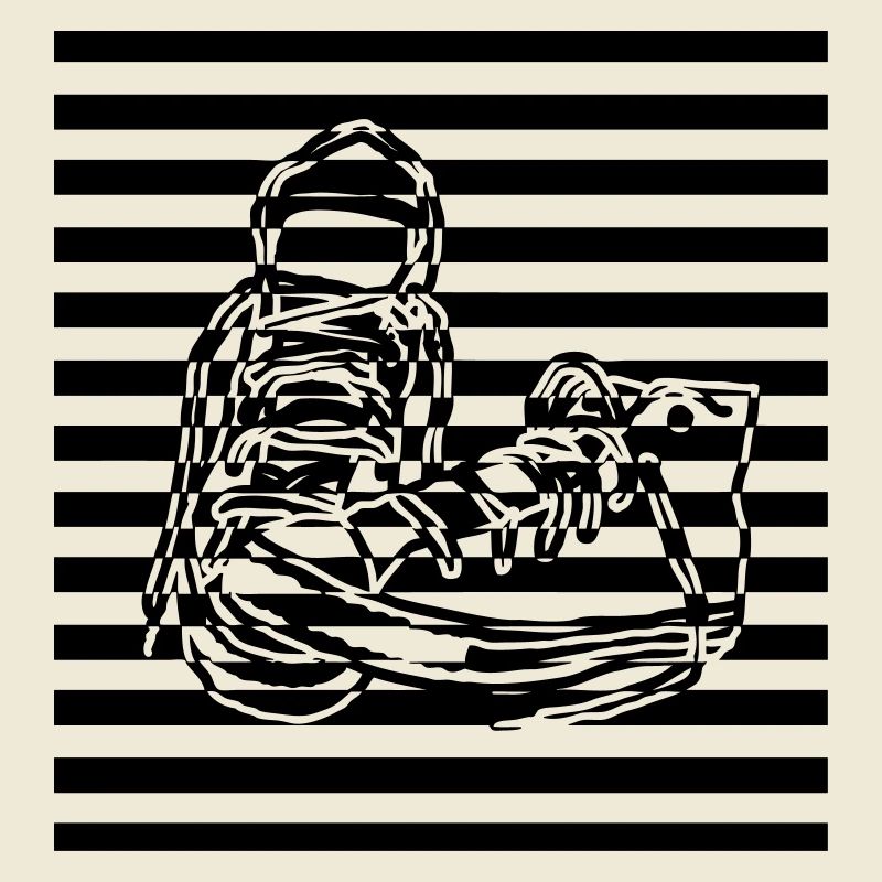 Sneaker gestreift