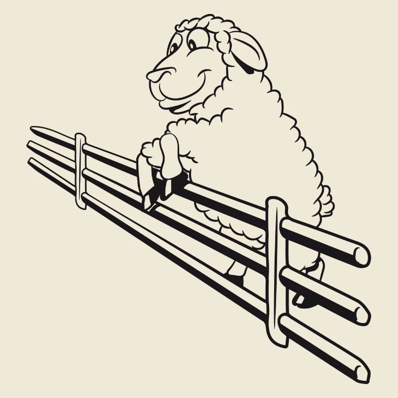 Sheep willow jump fence schaefchen zaehlen herd