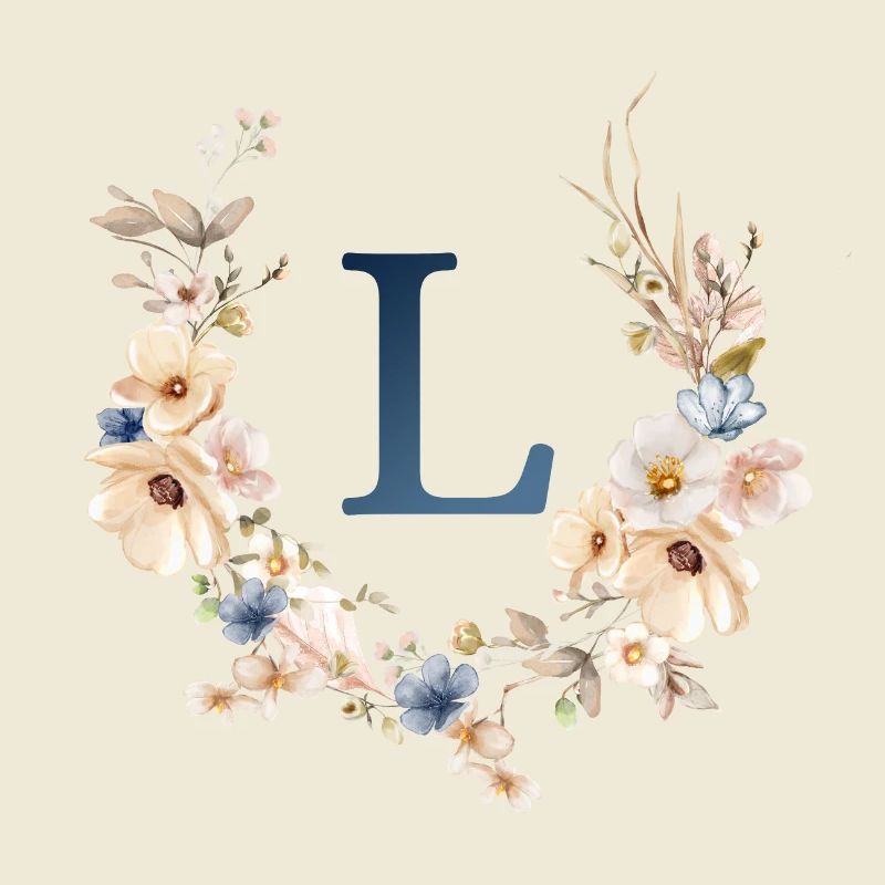 l Monogramme, Floral, Boho