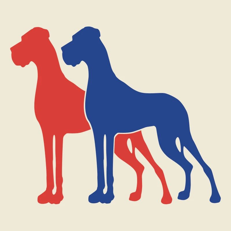 2 German mastiffs / 2 Colors