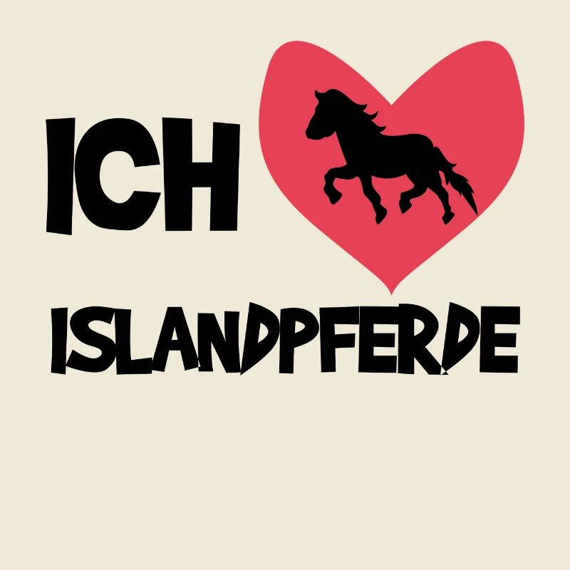 Herz Ich Liebe Pferde Statement Islandpferde