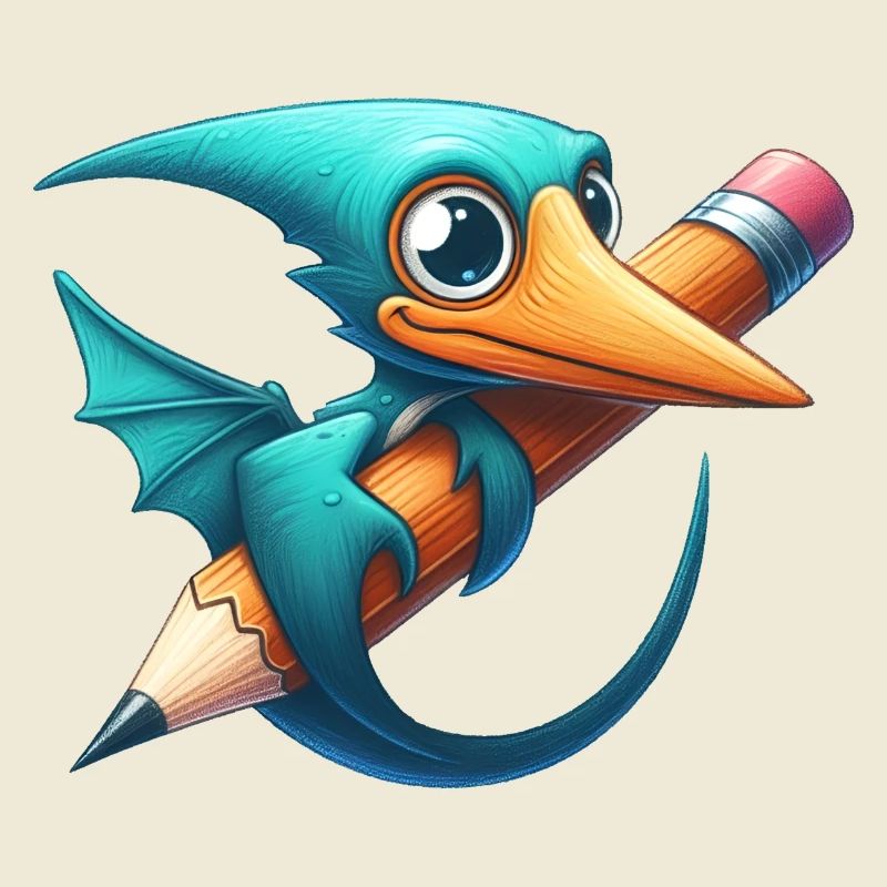 Crayon Ptérodactyle Kawaii Ptérosaure Dino