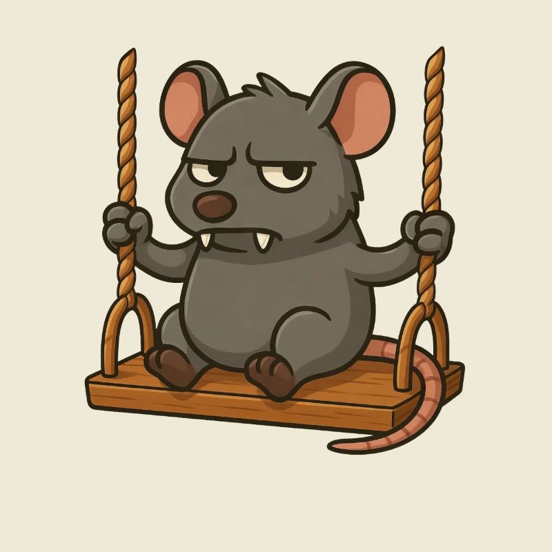 Grumpy Mouse Rat Rocking Annoyed Angry