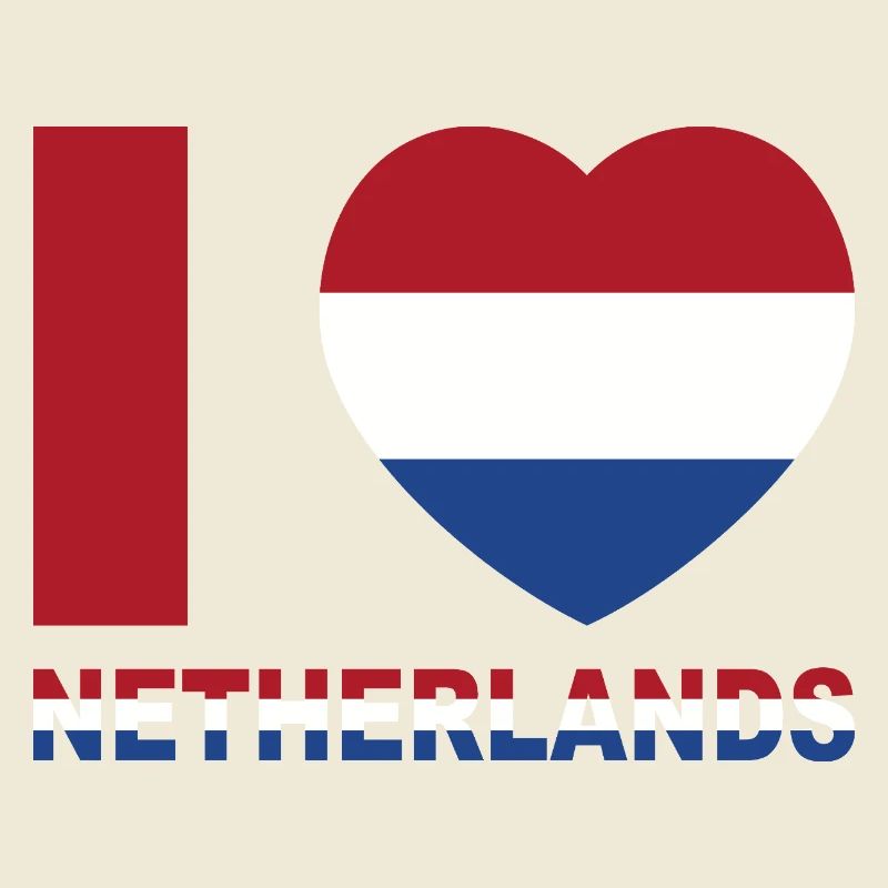 Coeur avec drapeau des Pays-Bas