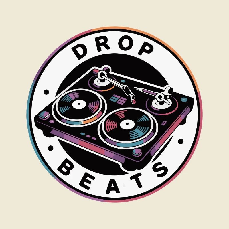 Drop Beat Turntable Illustration