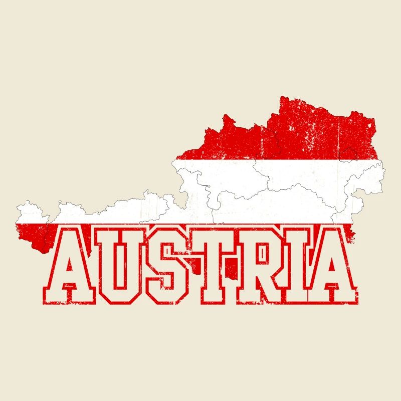 Austria Flag Map Wordmark