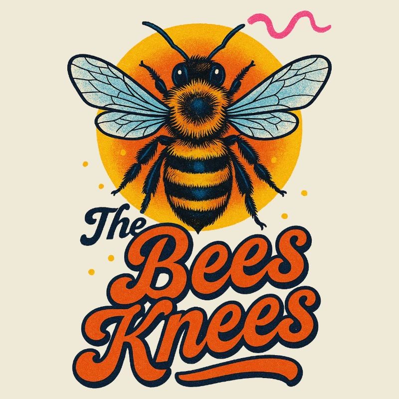 Bee and Knees Retro Typography Design