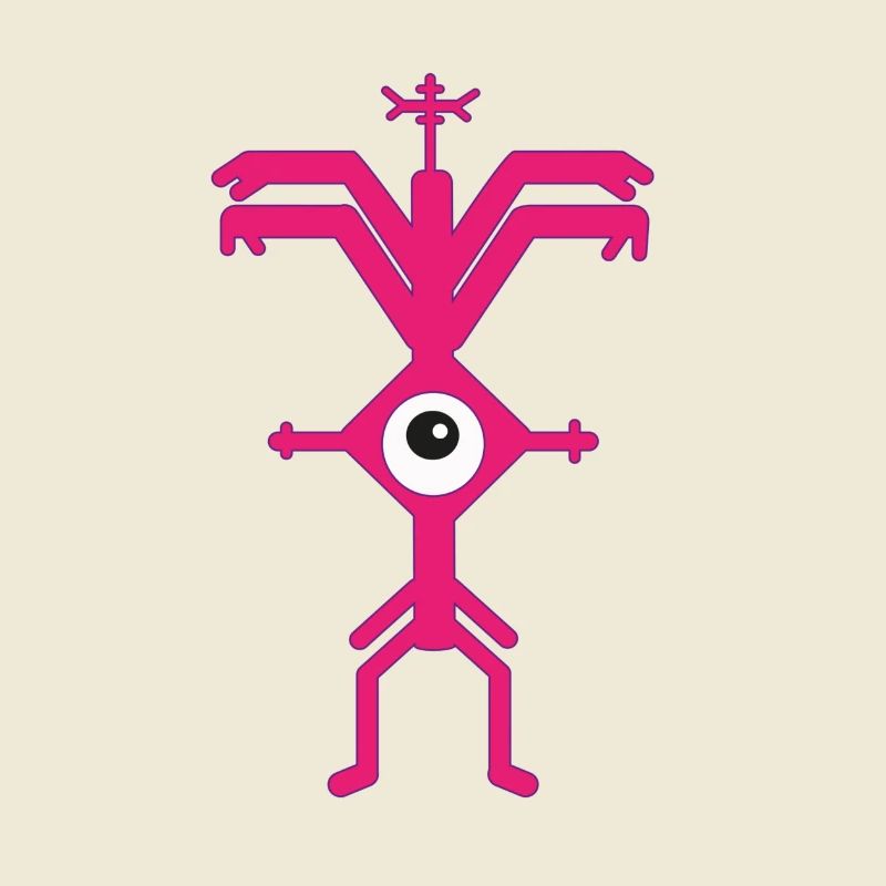 ElectroParty Impression Psyclops Magenta Violette White