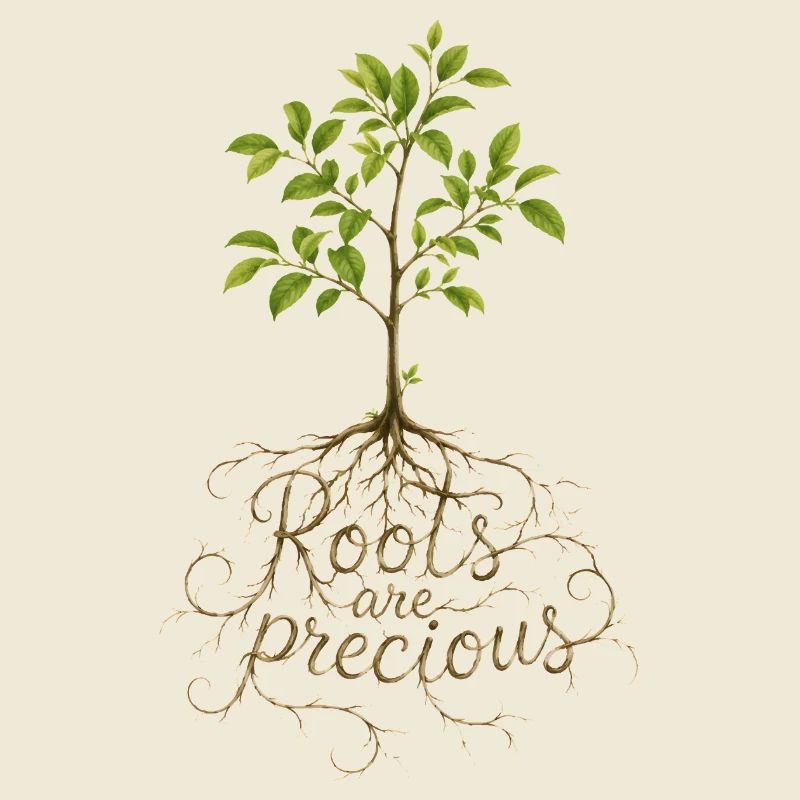 Roots Are Precious Tree Design