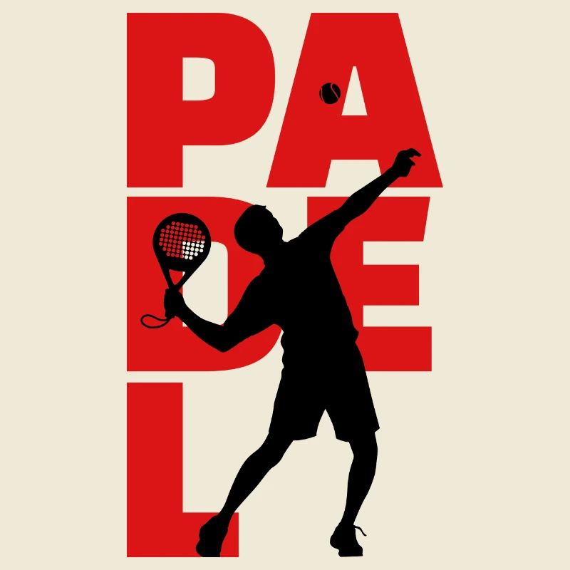 Schläger Spieler Ball Spruch Padel Freizeit