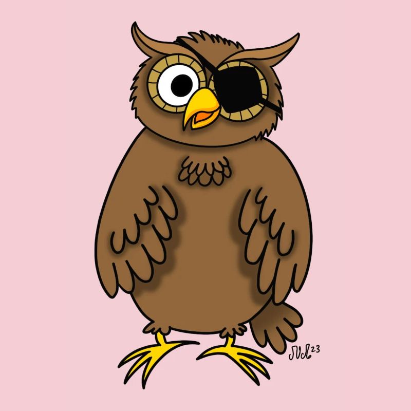 Pirateneule (Eule mit Augenklappe)