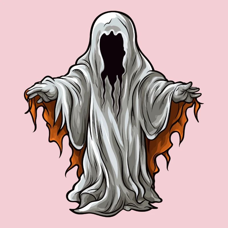 Schwebender gruseliger Halloween Horror Geist