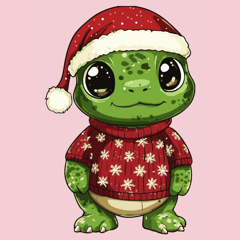Bande dessinée de Noël tortue