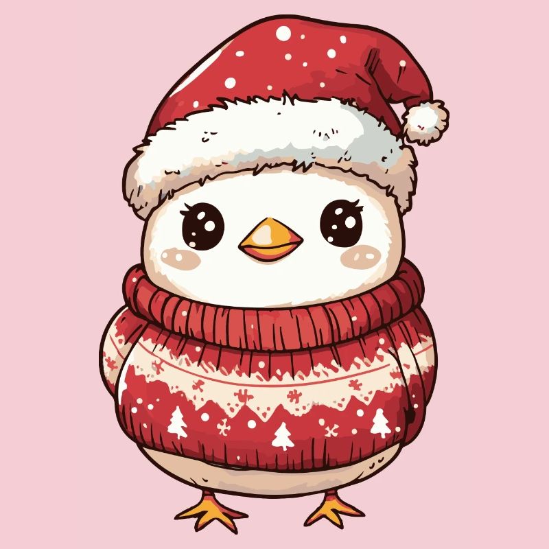 Bande dessinée de Noël au poulet