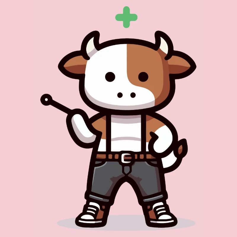 Vache avec indicateur