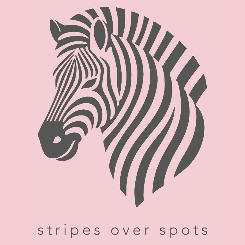 Zebra stripes over spots funny minimalistisch grey