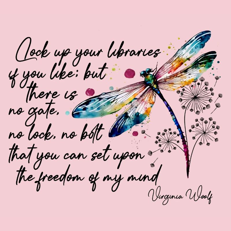 Conception de la citation de la liberté de Virginia Woolf