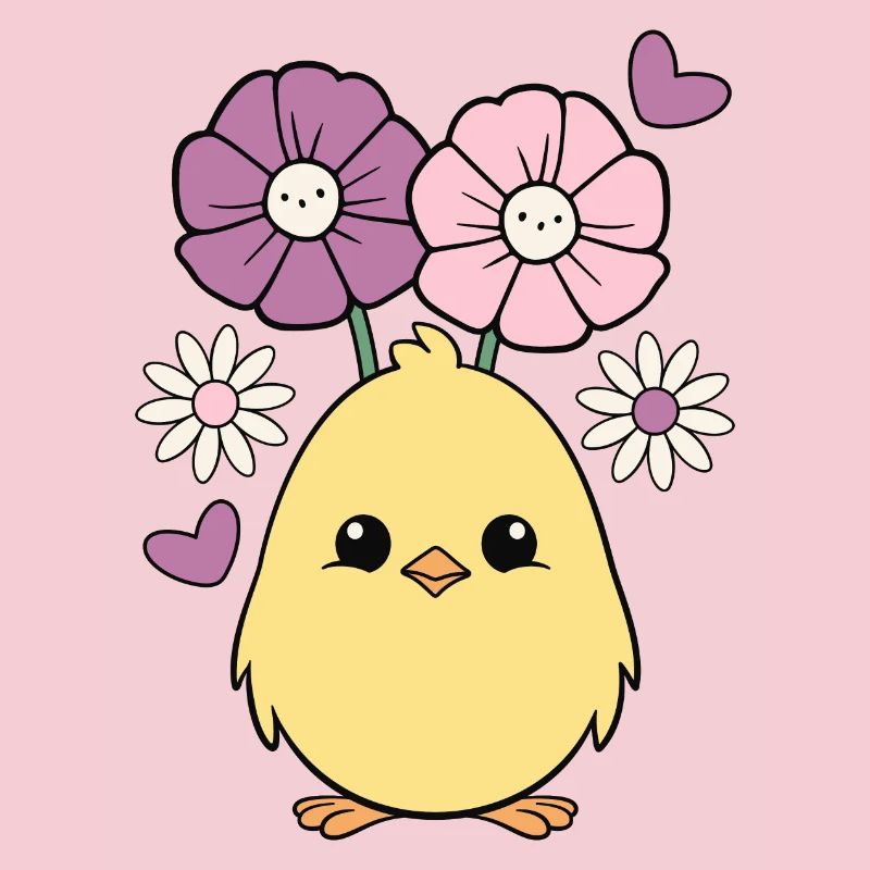 Chick, Chicken, Spring, Flowers, Summer, Easter, Garden