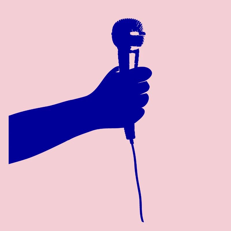 microphone (bleu)