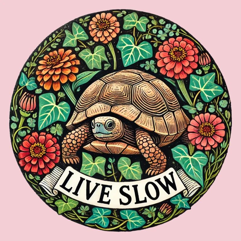 Lebende langsame Schildkröte