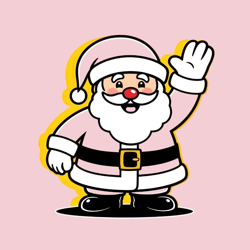 Weihnachten Santa Claus Transparent Comic Style
