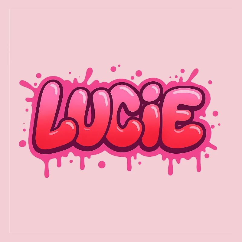 Graffiti  Lucie Prénom cadeau idéal imprimable sur