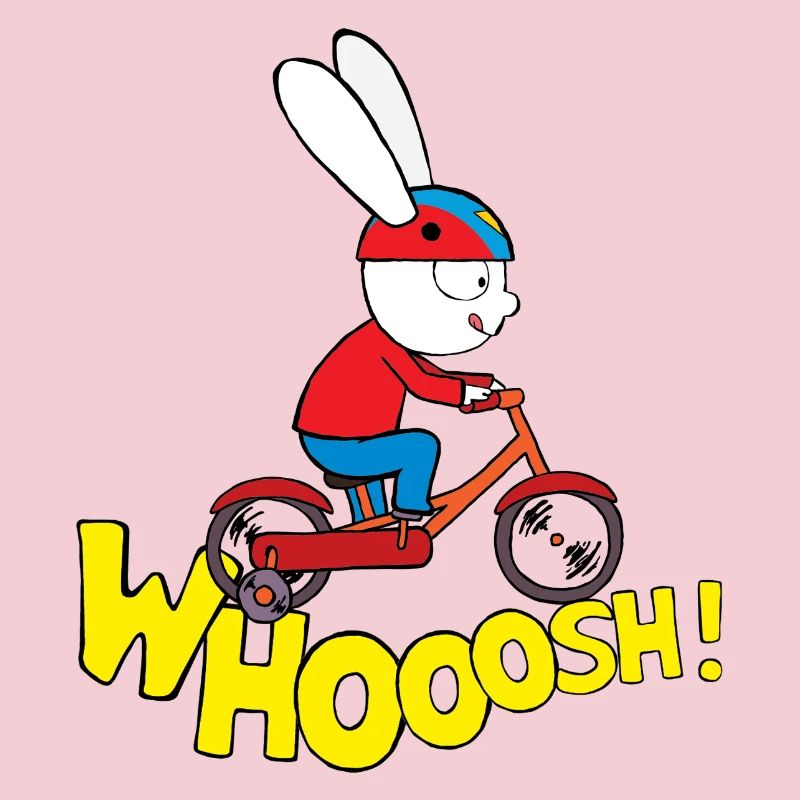 Simon Super Bunny with Bicycle and Lettering