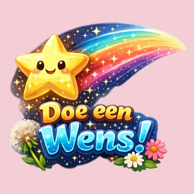 Wish Star and Rainbow Bloom